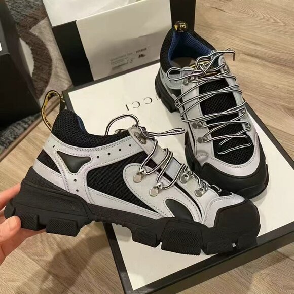 NIB Authentic Gucci Flashtrek 'Reflective Grey' - Picture 1 of 7